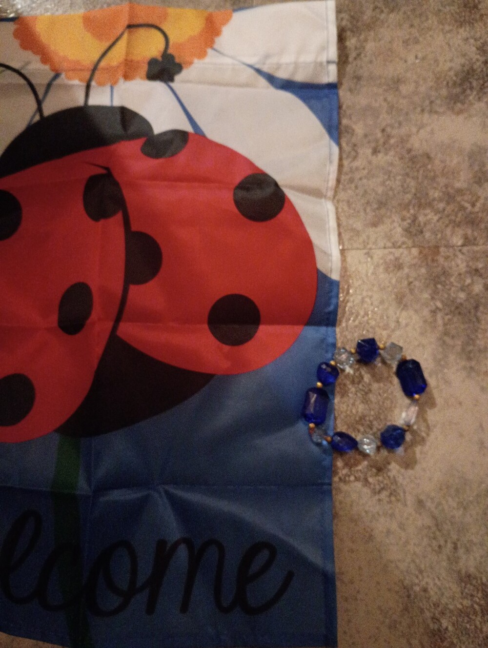 Beetle Bug Welcome Flag Sign New And A Bracelet